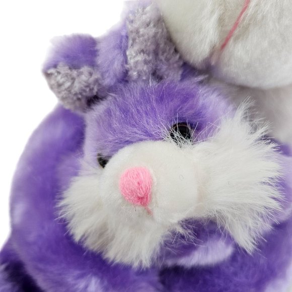 Best Made Toys Bunny Rabbit Plush Purple Mom And Baby Tag Stuffed Animal Easter - Picture 6 of 11